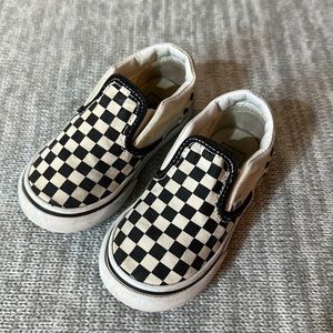 Vans Toddler Black/White Checkerboard Slip-On size 7